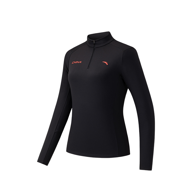 Anta Variety Training Collection Stand Collar Letter Multicolor Comfortable Versatile Fleece Lined Casual Knitwear