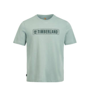 Timberland T Shirts Men's Blue Silver Crew Neck