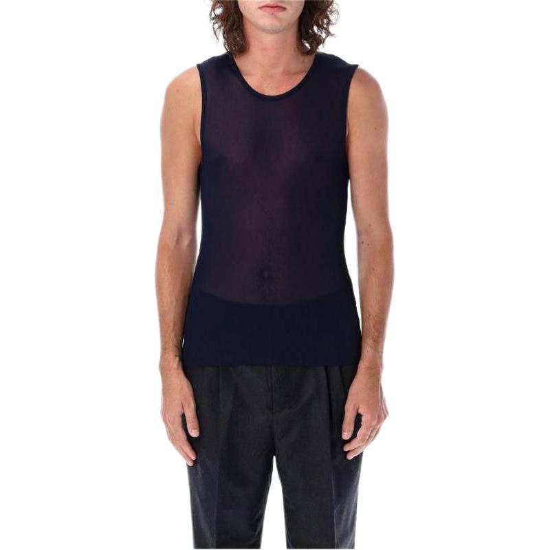 AMIPARIS Ami Paris Crewneck Knitted Tank Top
