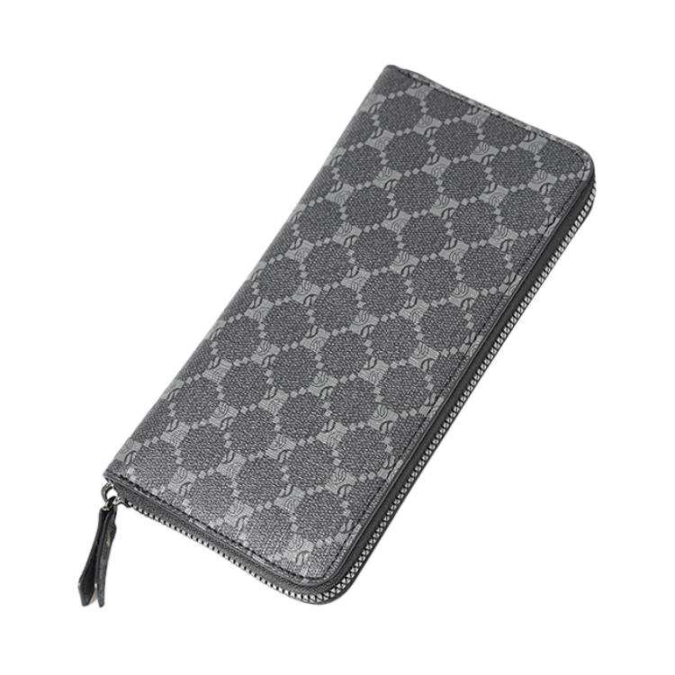CARTELO PVC Wallet Regular Men's Pattern Black/Gray/Khaki
