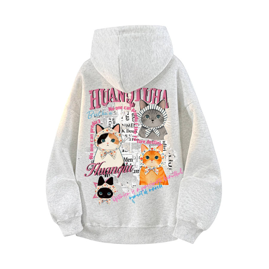 HUANQIU Sweatshirts Unisex Hooded Moderate Heavyweight