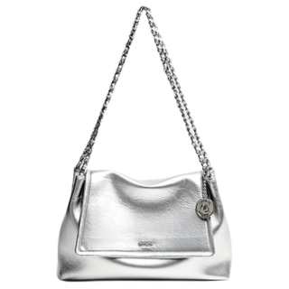 15 MINS Synthetic Leather Shoulder Bag Regular Women's Trendy Silver/Midnight Black/Chocolate Brown