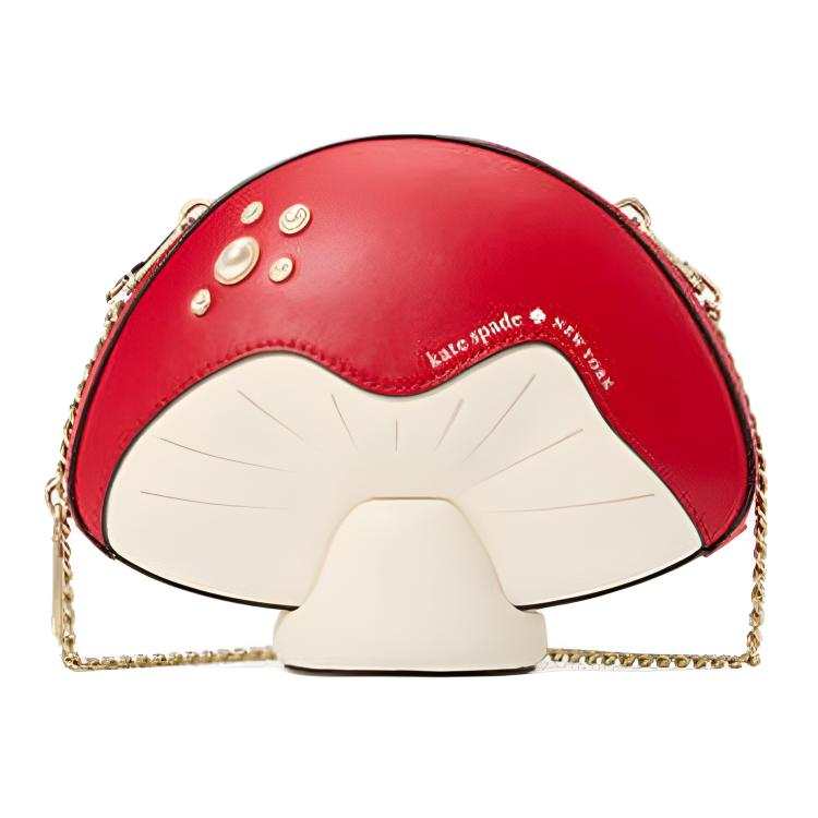 Kate Spade Disney Collaboration Cow Leather Shoulder Bag, Crossbody Bag Unisex Red