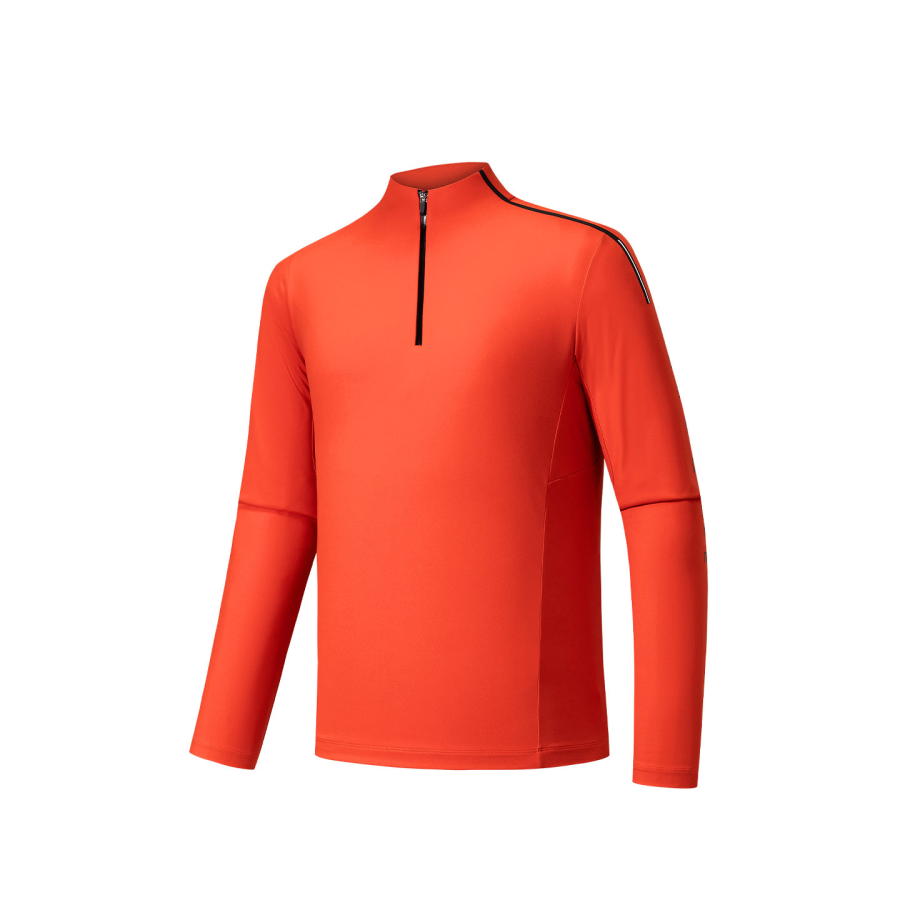 ANTA Knitwear Men's Glamor Red Stand Collar Moderate