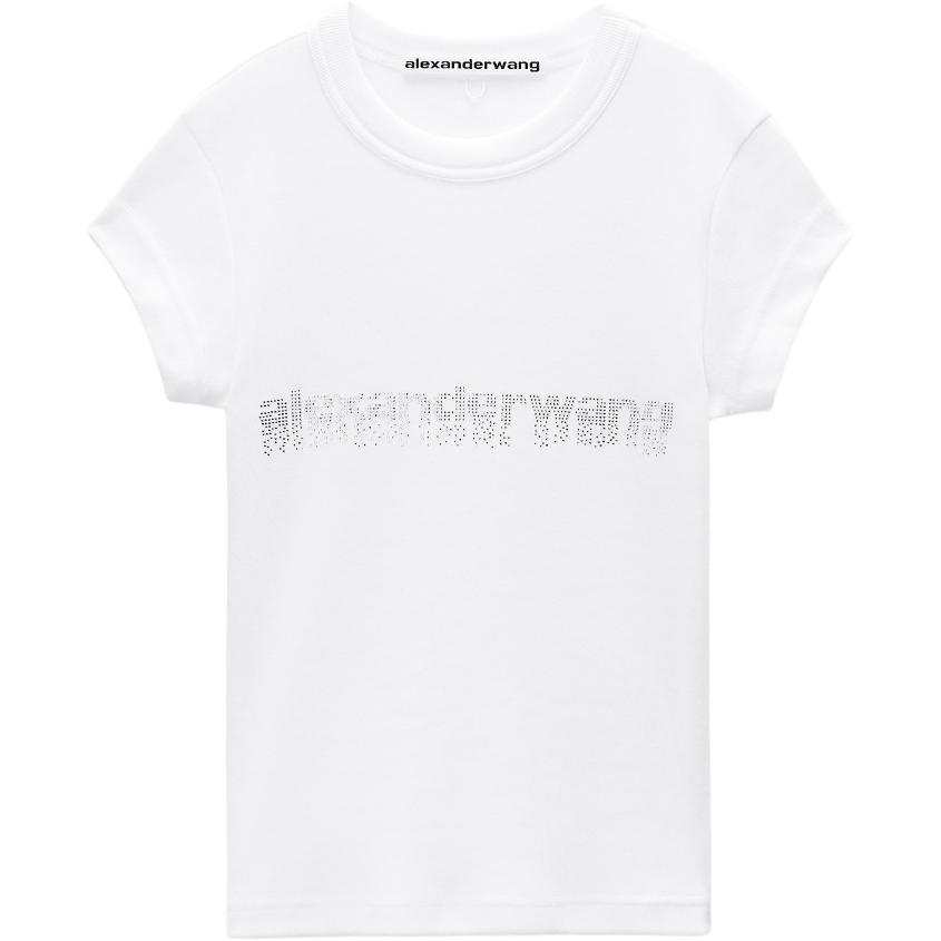 Alexander Wang Logo Embellished Crewneck T Shirt