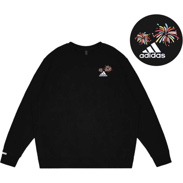Adidas Adidas Sweatshirts Unisex Black Crew Neck Moderate Regular