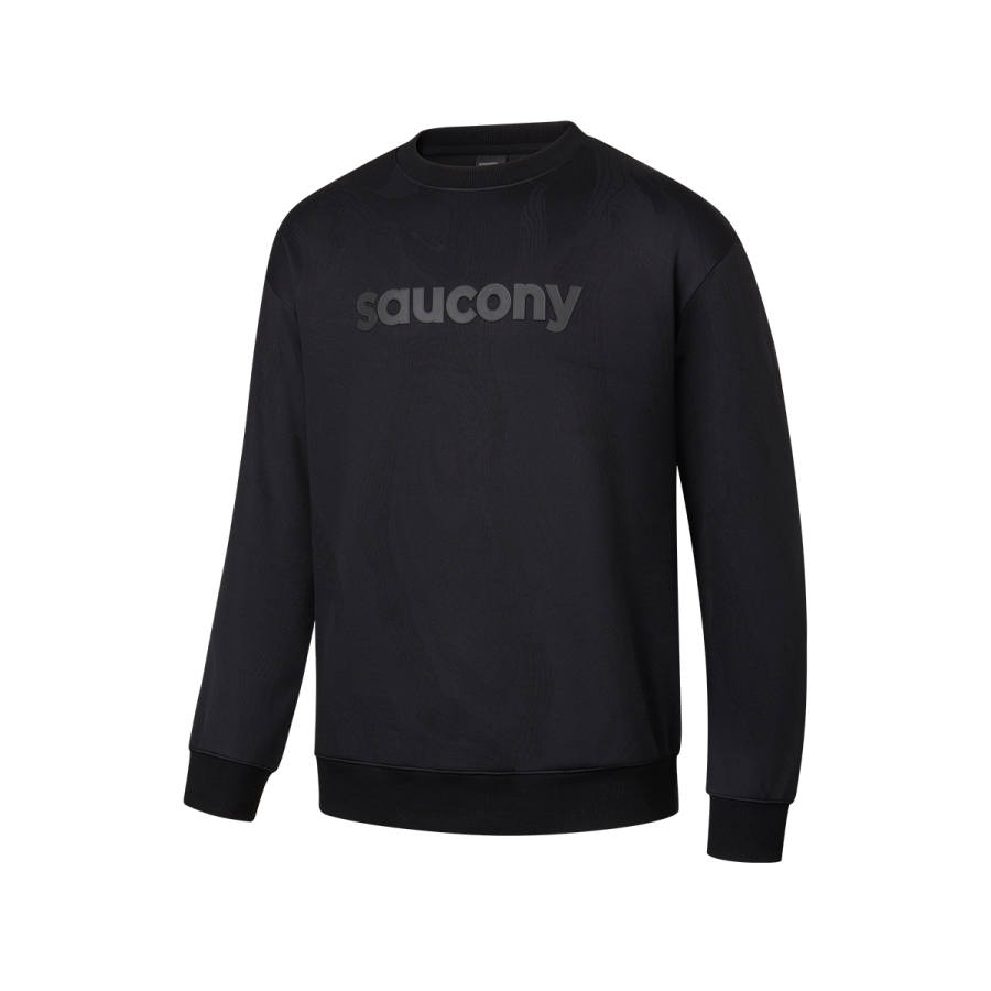 Saucony Sweatshirts Unisex Jet Black Crew Neck Moderate