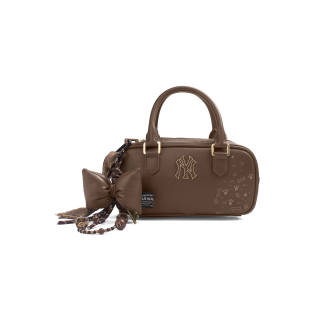 MLB Leather Handbag Unisex Brown