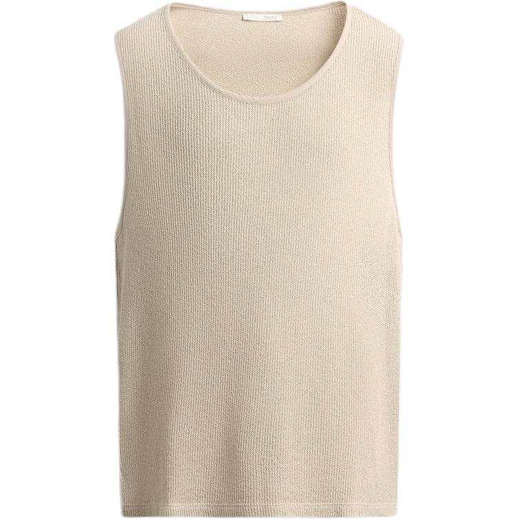 ZARA Tank Tops Men's Natural Crew Neck Moderate Other