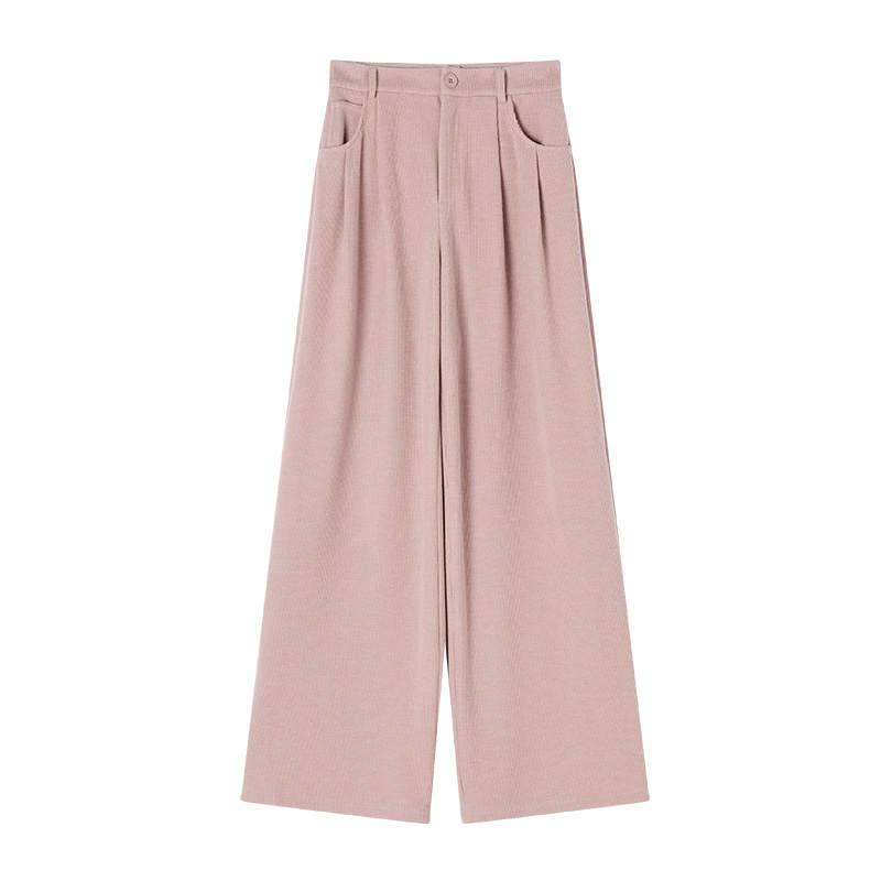 XIANGYING Casual Pants Women's Silver Peony Moderate Wide Leg Pants