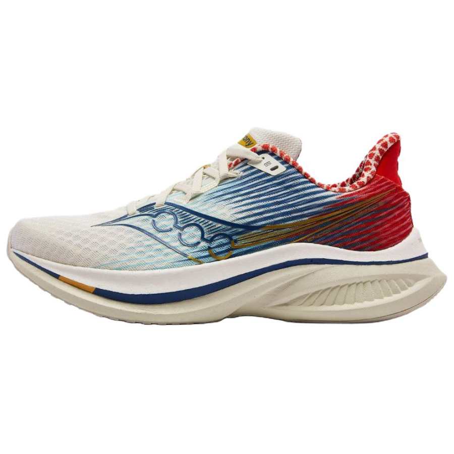 Saucony ENDORPHIN SPEED 5 PWRRUN PB,XT 900 Marathon Training Race Running Shoes Unisex Beige Blue