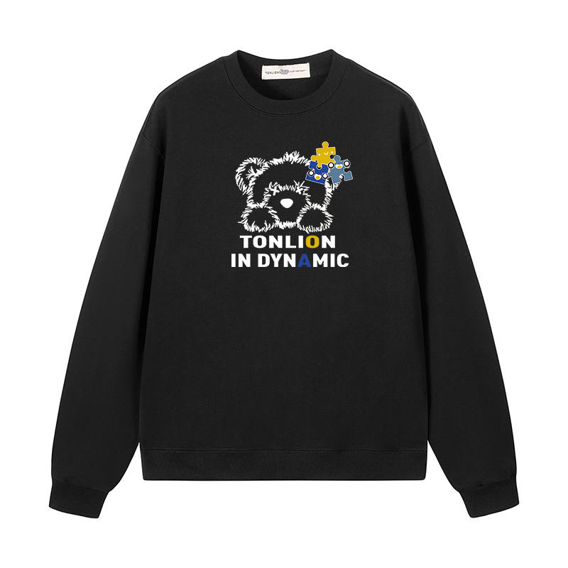 Tonlion Sweatshirts Unisex Crew Neck Moderate Heavyweight