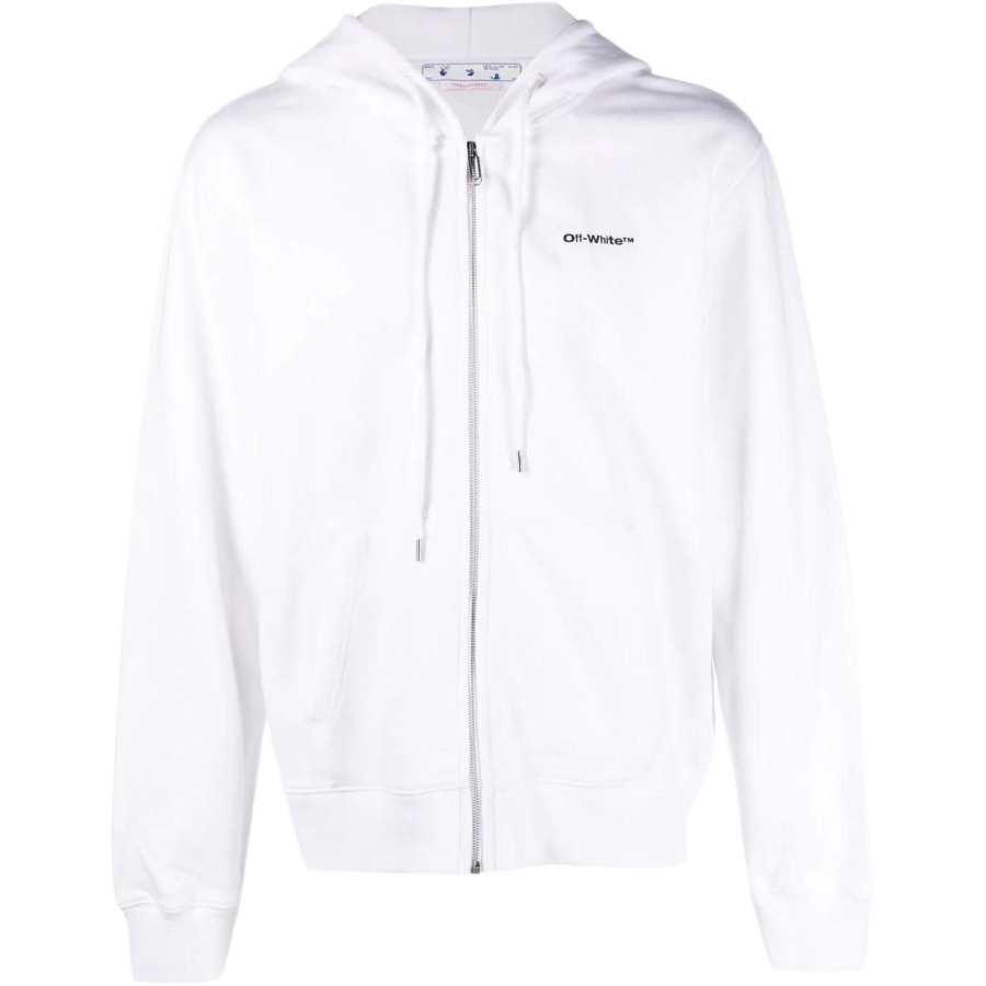 OFF-WHITE OFF WHITE Wave Outl Diagonal Slim Zip Hoodie