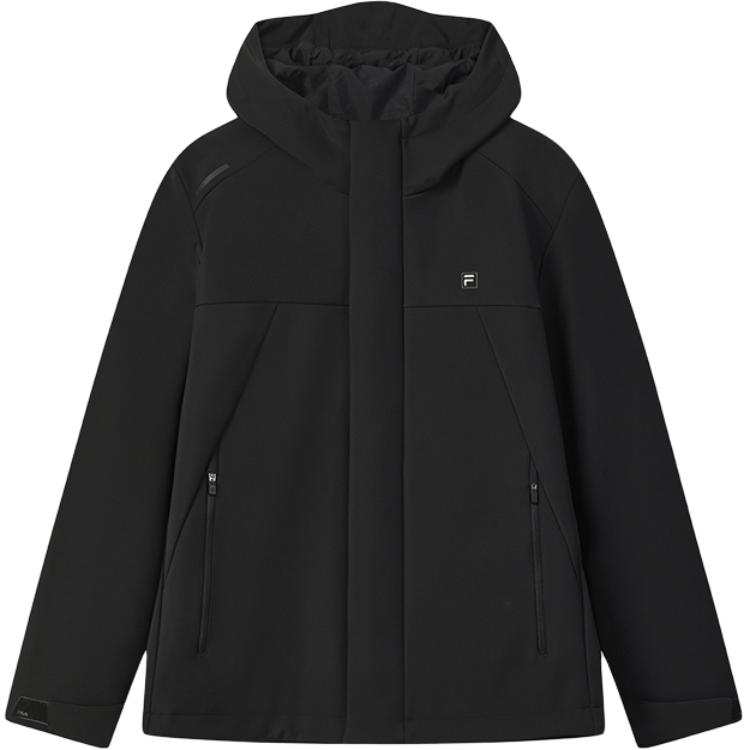 FILA WHITE Jackets Men's Jet Black Hooded Non Detachable Moderate Other