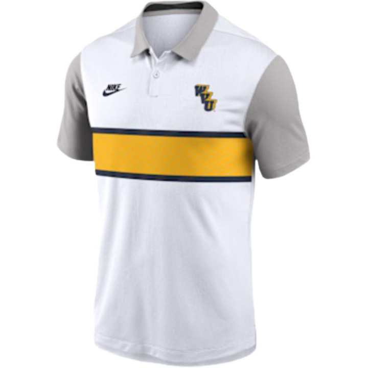 Nike Nike West Virginia Athletic Prep Vapor Legacy Logo Men's Nike Dri-FIT College Polo