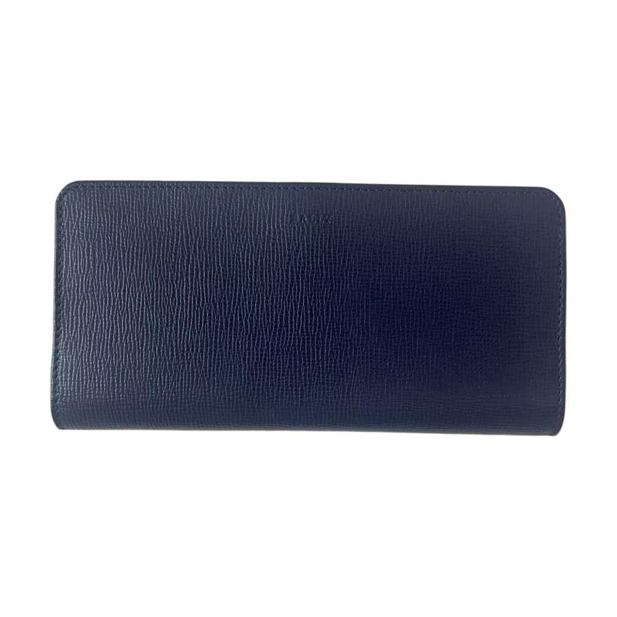 BALLY Cow Leather Wallet Women's Marine Blue