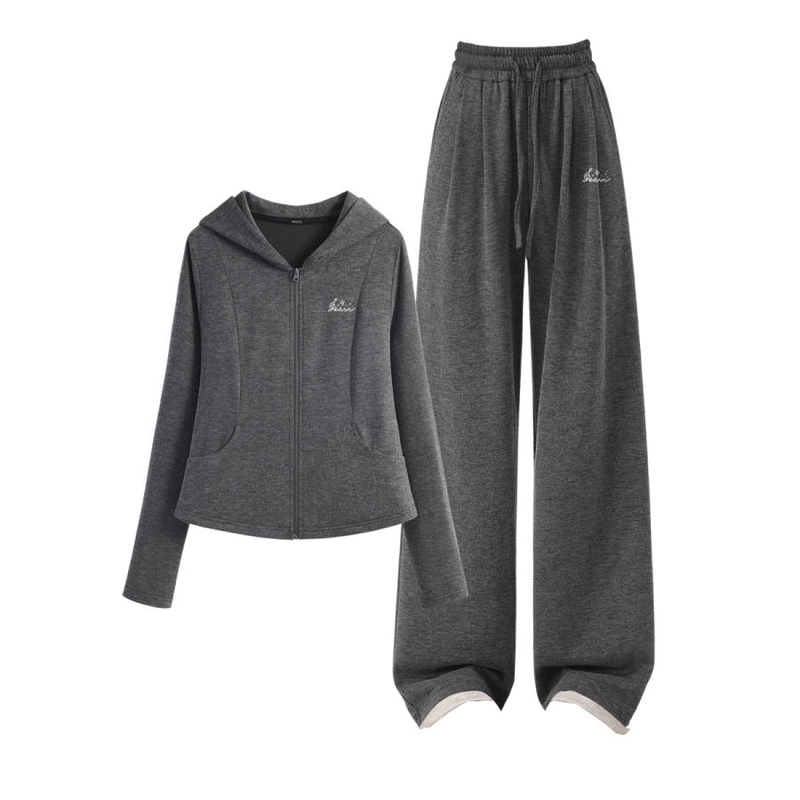 MINISO Sweatshirt Sets Women's V Neck Moderate