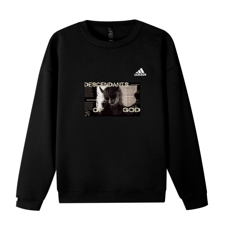Adidas Adidas Sweatshirts Unisex Black Crew Neck Moderate Regular