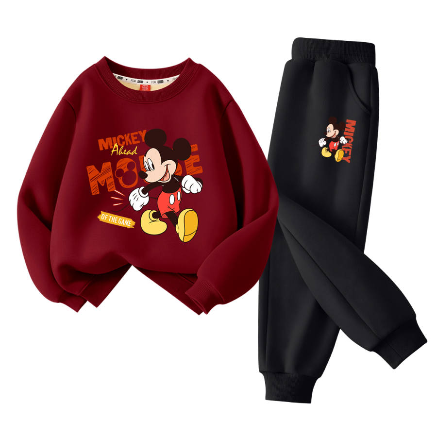 Disney Kids Casual Sportswear Crew Neck Thickened