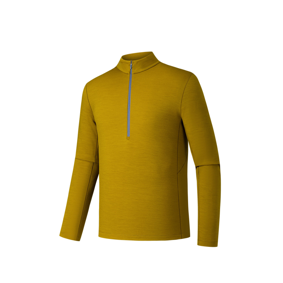 ANTA Knitwear Men's Hibiscus Yellow Stand Collar Moderate