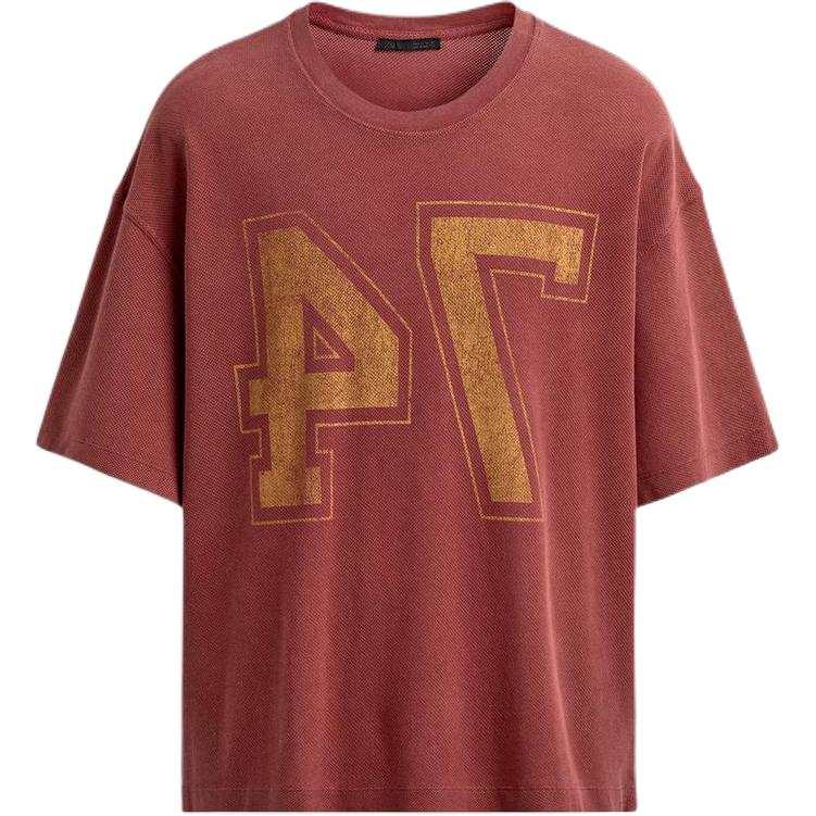 ZARA T Shirts Men's Red Crew Neck Moderate