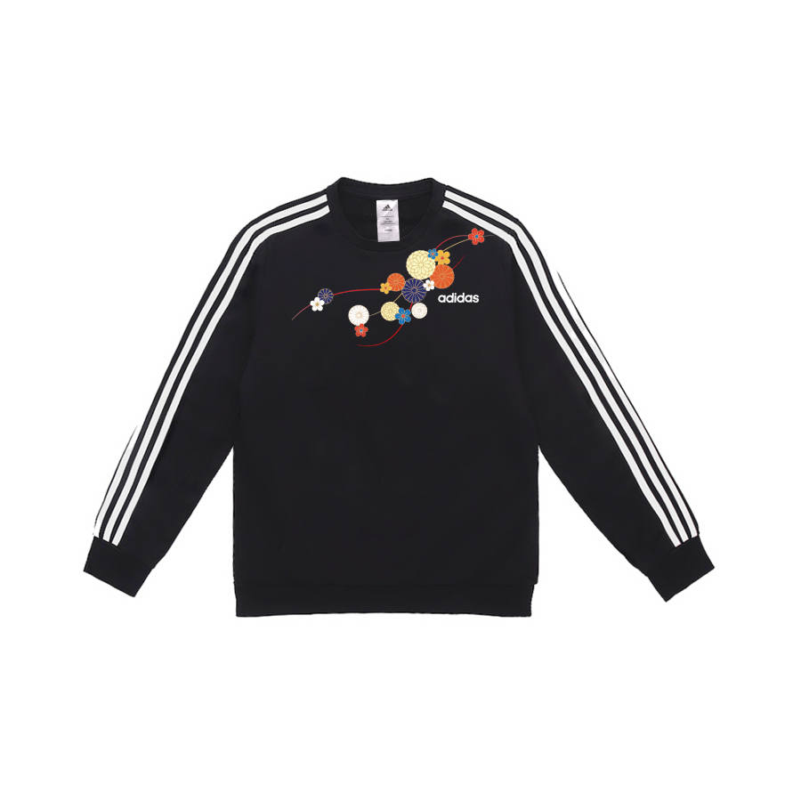Adidas Adidas Sweatshirts Men's Black Crew Neck Moderate Regular