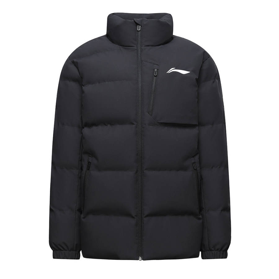 Li-Ning Li Ning Puffer Jackets Unisex Black Stand Collar Moderate
