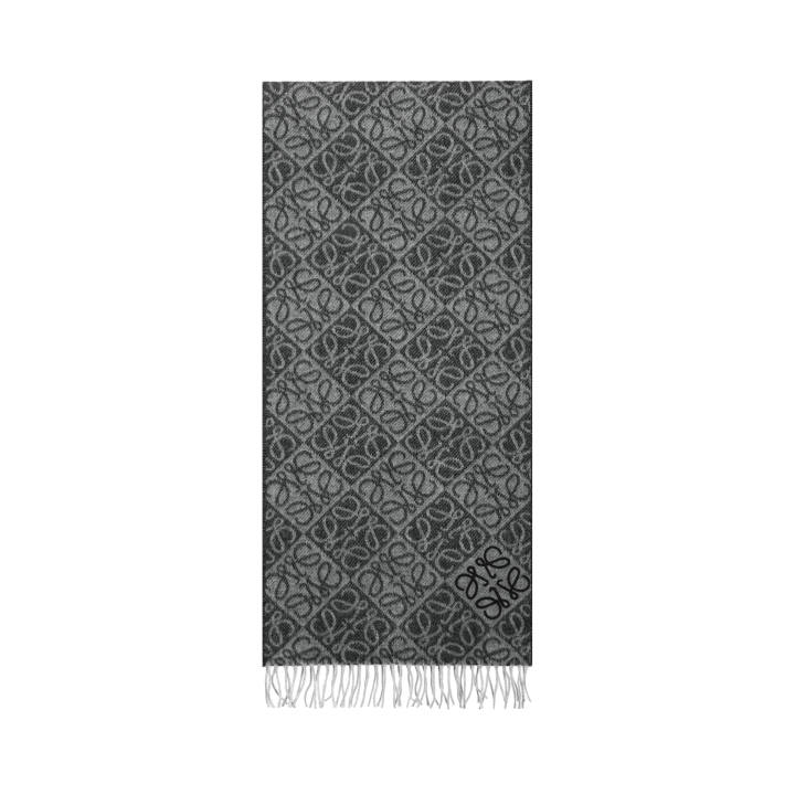 LOEWE LOEWE Monogram Jacquard Fringed Scarf