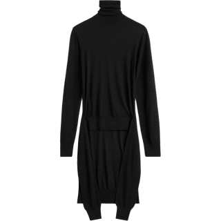 Toteme double-sleeve tie-front turtleneck dress