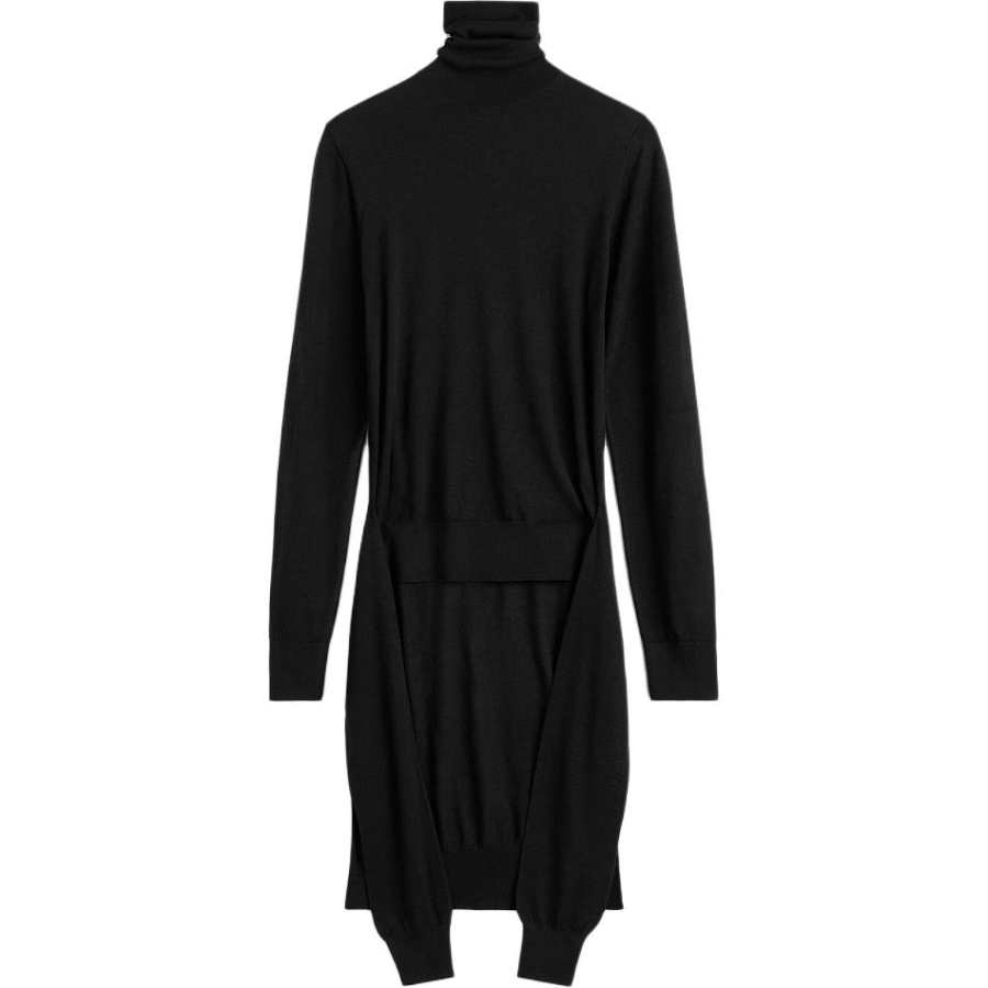 Toteme double-sleeve tie-front turtleneck dress