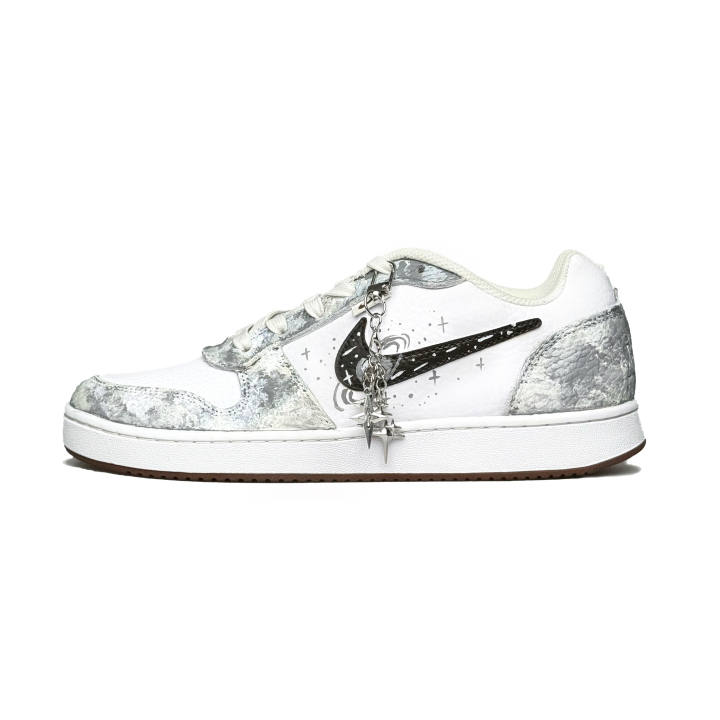 Nike Nike EBERNON Ink Dot, Planet Fall Coverage Abrasion Resistant Low top Skateboard Shoes Unisex Meteorite Gray