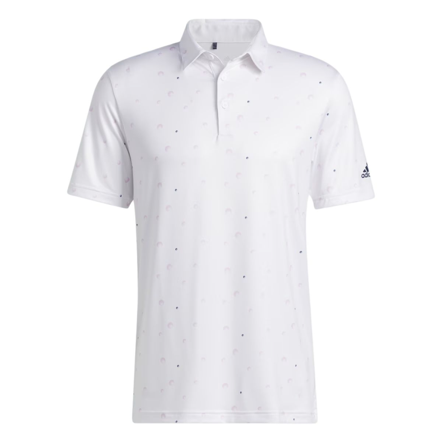 Adidas Adidas Polo Shirts Men's White Polo Collar Moderate Straight Fit