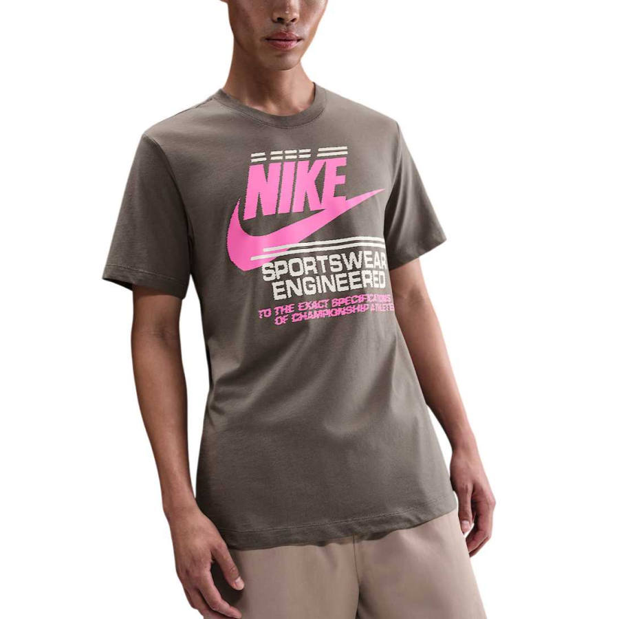 Nike Nike Sportswear T Shirts Men's Brown Crew Neck
