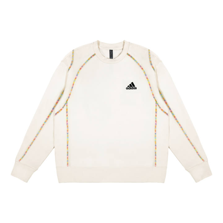 Adidas Adidas Sweatshirts Unisex White Crew Neck Moderate Regular