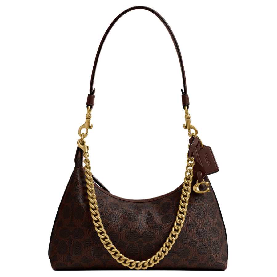 COACH COACH Juliet Artificial Leather Shoulder Bag Medium Women's Maple Brown