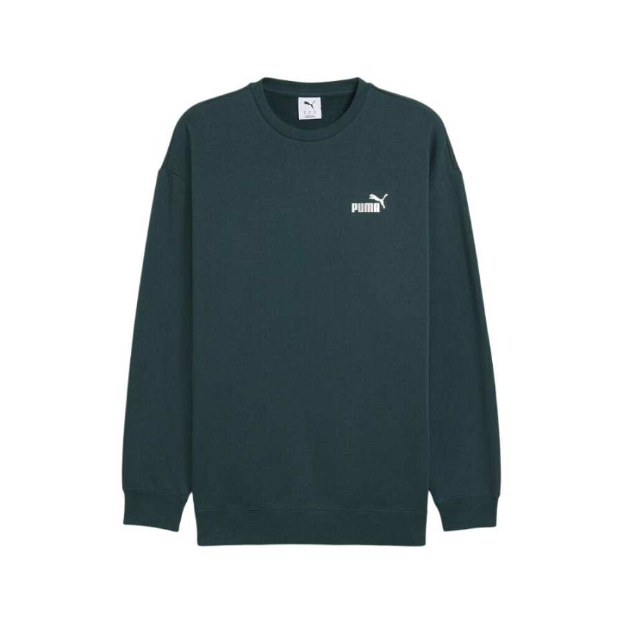 PUMA Sweatshirts Men's Green Crew Neck Moderate
