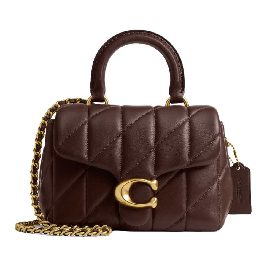 COACH Tabby Sheepskin Crossbody Handbag Small Women's Maple Brown