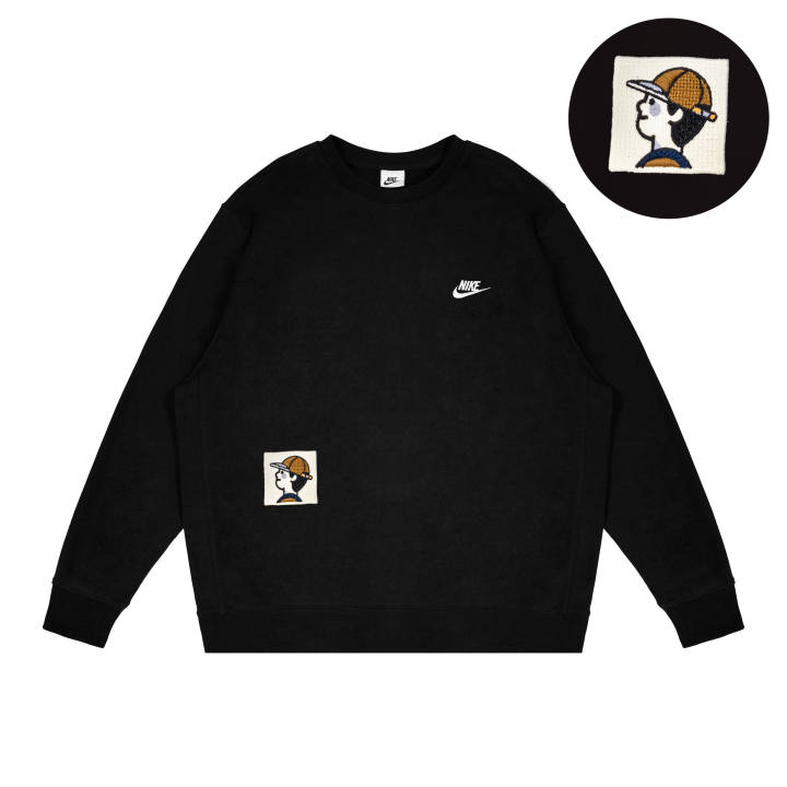 Nike Nike Dri Fit Sweatshirts Unisex Black Crew Neck Moderate Regular