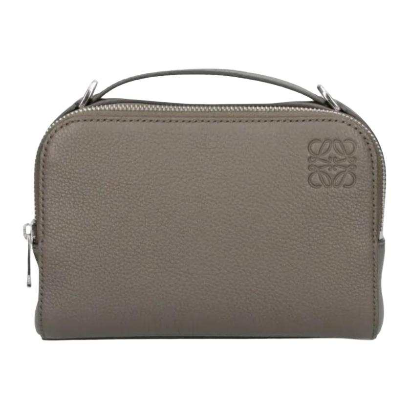 LOEWE Anagram Cow Leather Handbag Mini Men's Green