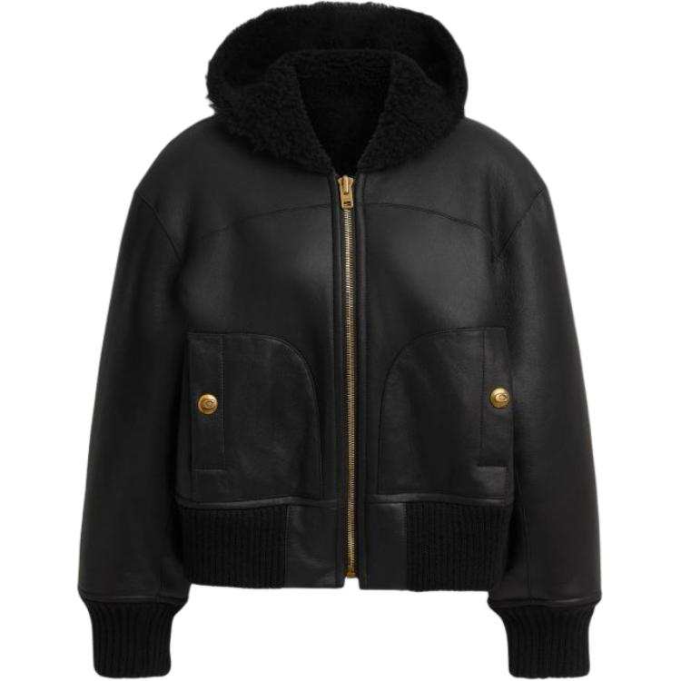 COACH COACH FW25 Leather Jacket Women's