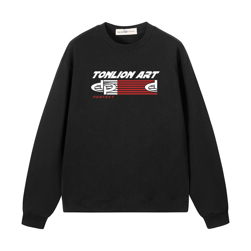 Tonlion Sweatshirts Unisex Crew Neck Moderate Heavyweight