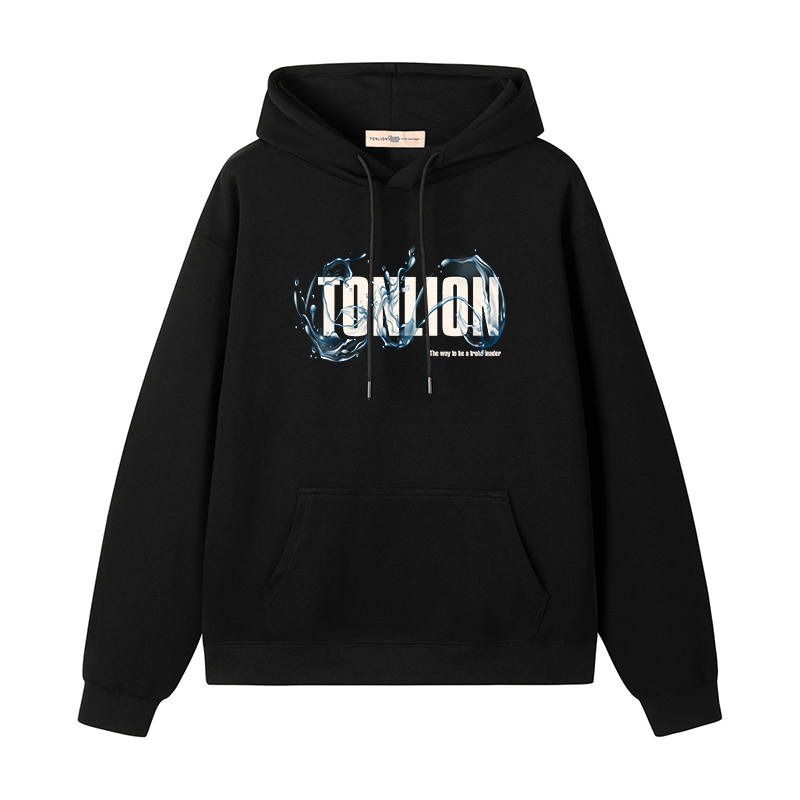 Tonlion Sweatshirts Unisex Hooded Moderate Heavyweight