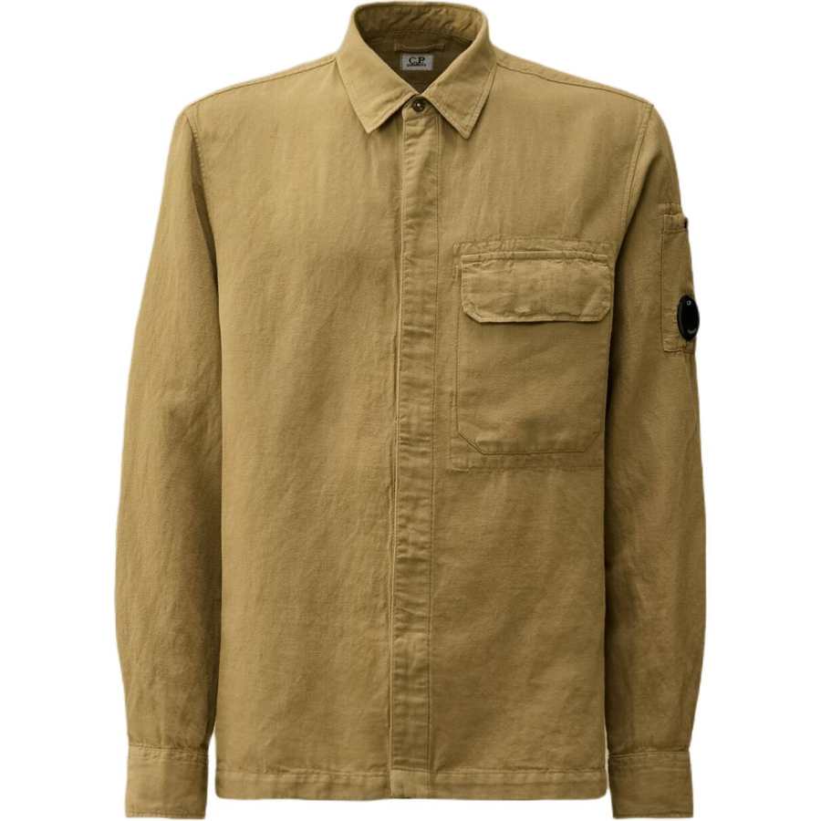 C.P.Company Shirts Men's Light Olive Moderate