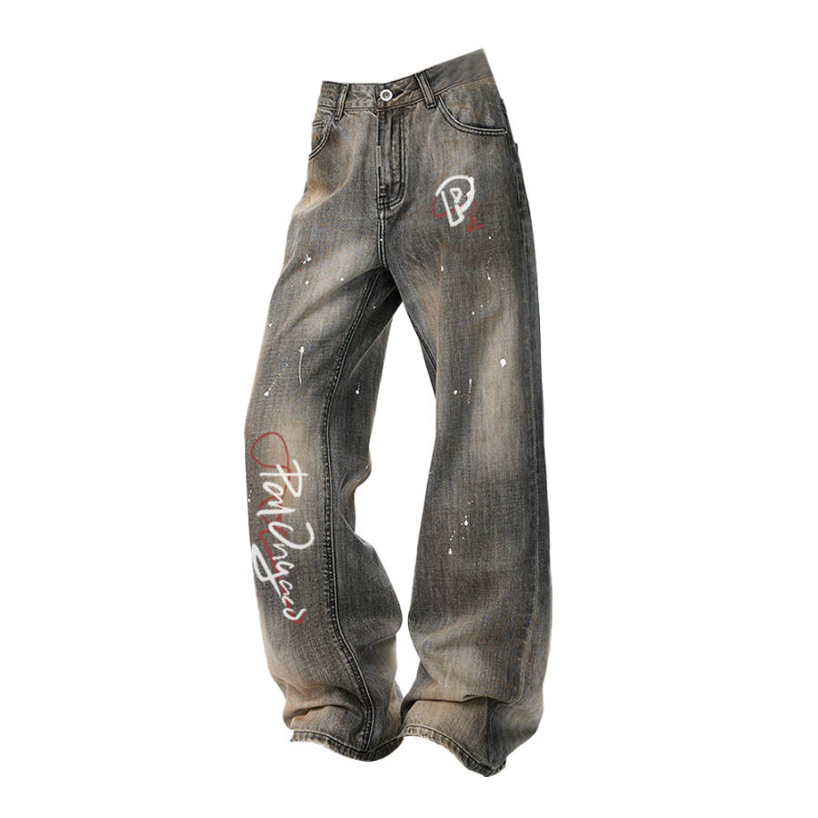 PAL ONGACO Jeans Unisex Wasteland Black Moderate Straight Fit Pants