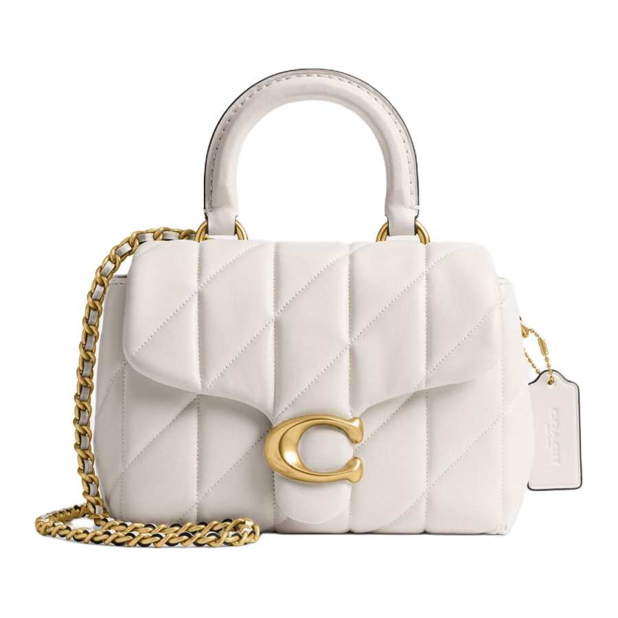 COACH Tabby Sheepskin Crossbody Handbag Small Women's Chalk White