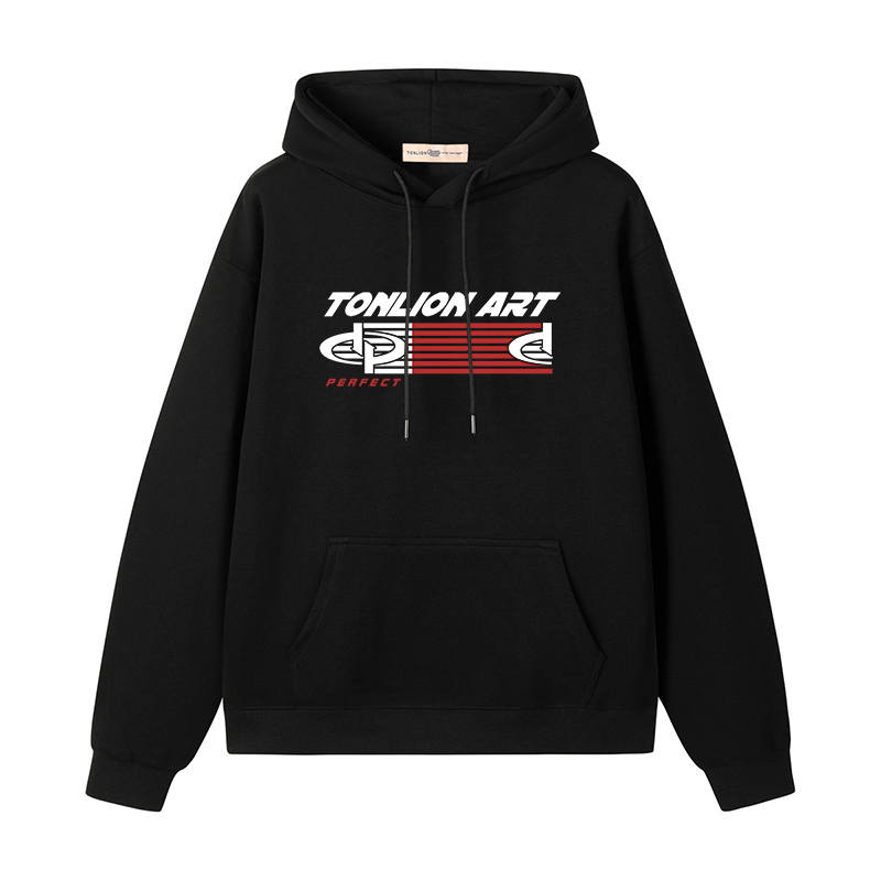 Tonlion Sweatshirts Unisex Hooded Moderate Heavyweight