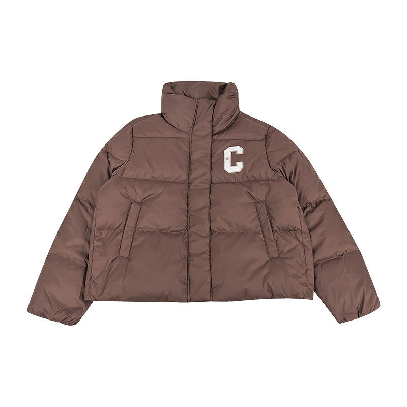 Converse Converse Down Jackets Women's Brown Stand Collar Moderate