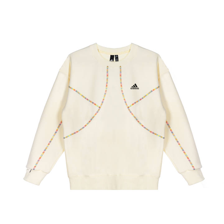 Adidas Adidas LABEL Sweatshirts Unisex White Crew Neck Moderate Regular