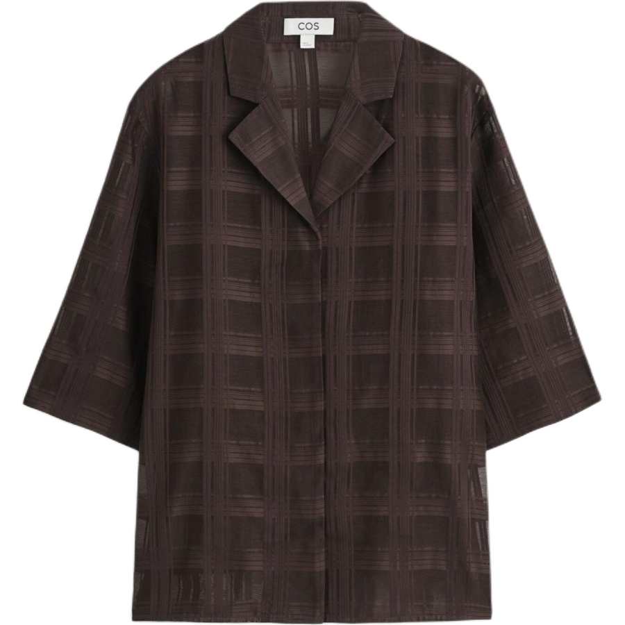 COS Shirts Women's Dark Brown Lapel Thin Other