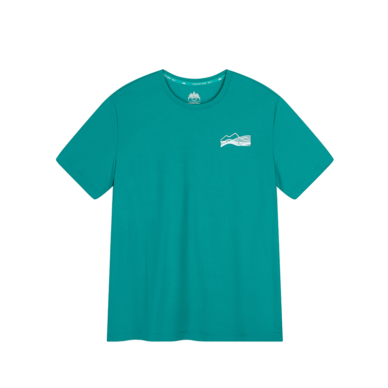 361° T Shirts Men's Glaze Green Crew Neck Thin Straight Fit